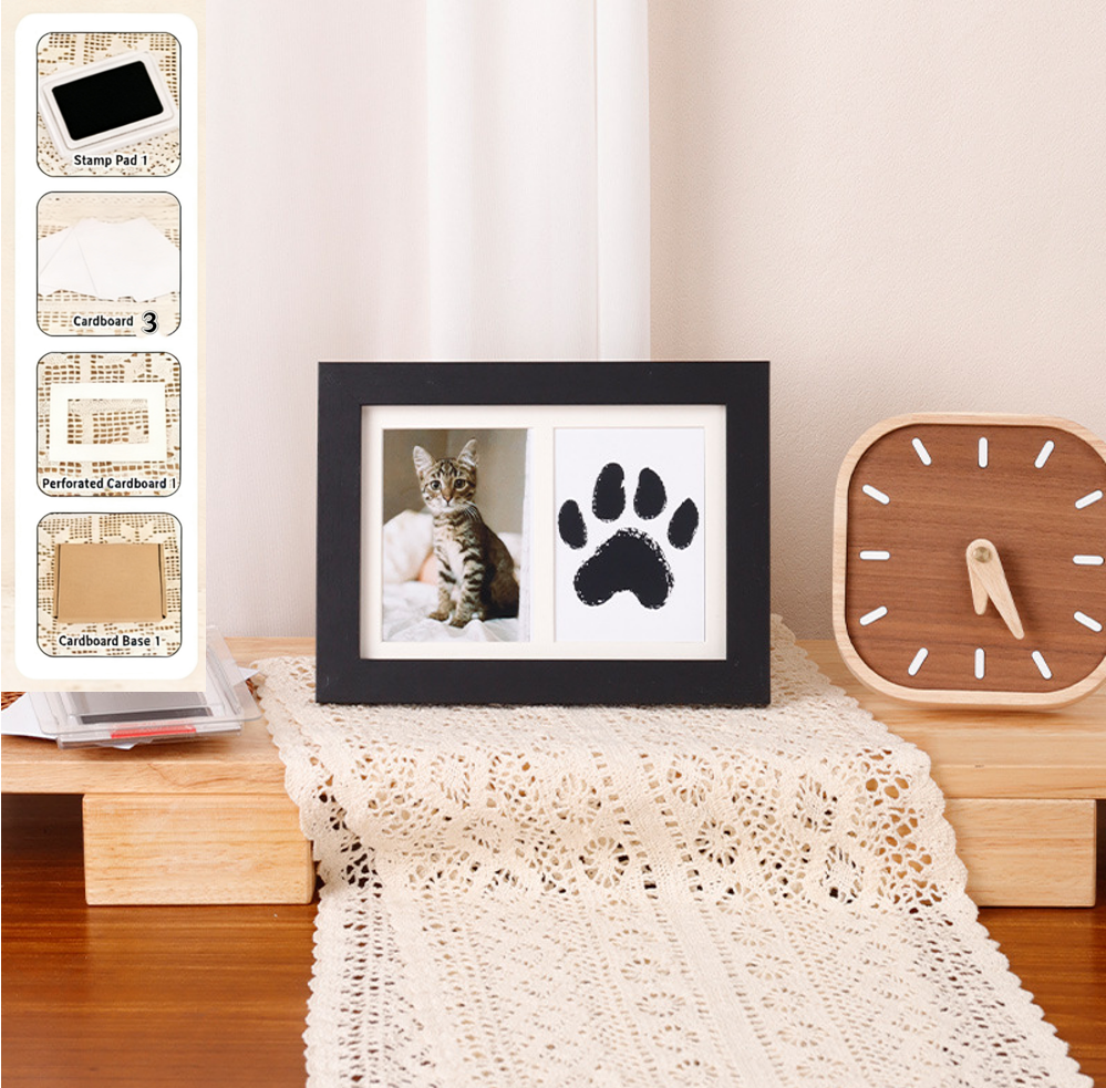 Mess-Free Paw Print Ink Pad for Dogs & Cats, Clean Touch Ink Pad, Dog Paw And Nose Print Kit, Keepsake Gift For Pet Dogs And Cats, Memorial Gift For Pets,Pet Paw Print Memory Keepsake imprint card