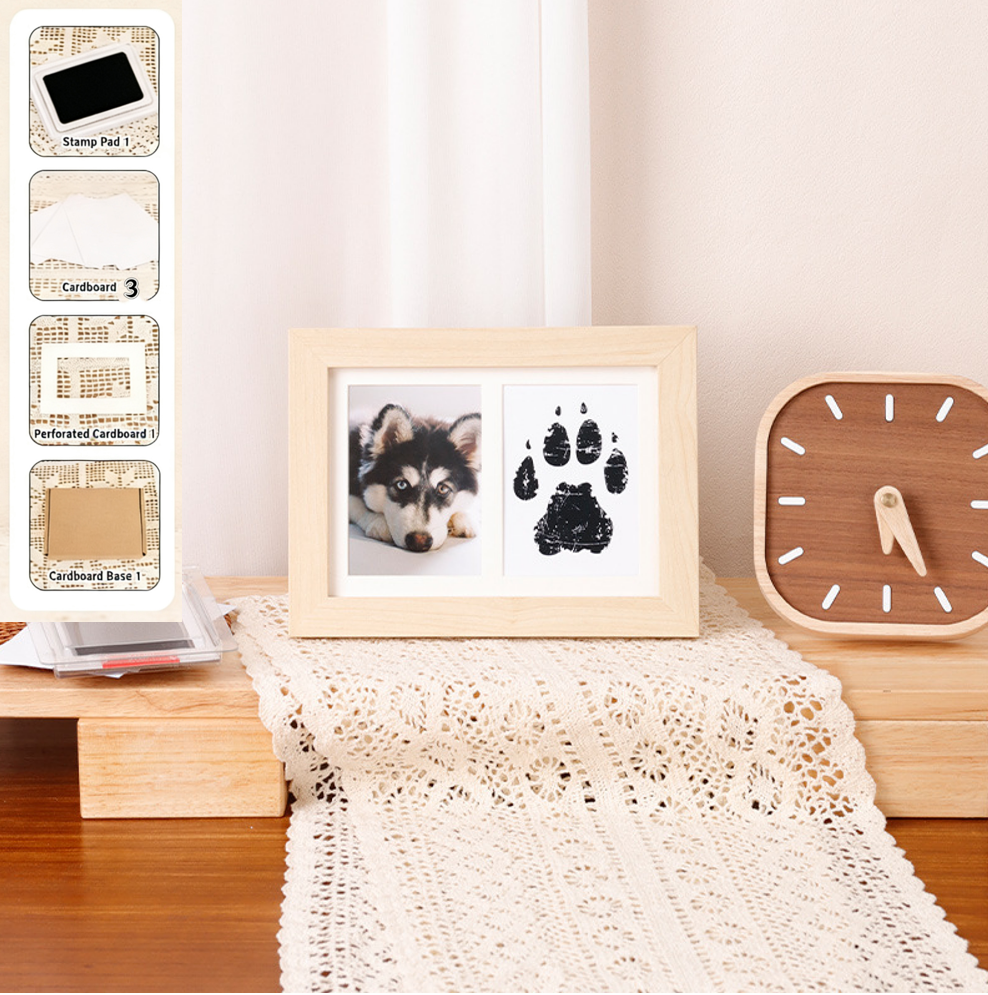 Mess-Free Paw Print Ink Pad for Dogs & Cats, Clean Touch Ink Pad, Dog Paw And Nose Print Kit, Keepsake Gift For Pet Dogs And Cats, Memorial Gift For Pets,Pet Paw Print Memory Keepsake imprint card