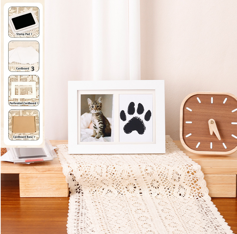 Mess-Free Paw Print Ink Pad for Dogs & Cats, Clean Touch Ink Pad, Dog Paw And Nose Print Kit, Keepsake Gift For Pet Dogs And Cats, Memorial Gift For Pets,Pet Paw Print Memory Keepsake imprint card