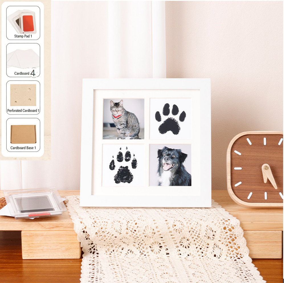 Mess-Free Paw Print Ink Pad for Dogs & Cats, Clean Touch Ink Pad, Dog Paw And Nose Print Kit, Keepsake Gift For Pet Dogs And Cats, Memorial Gift For Pets,Pet Paw Print Memory Keepsake imprint card