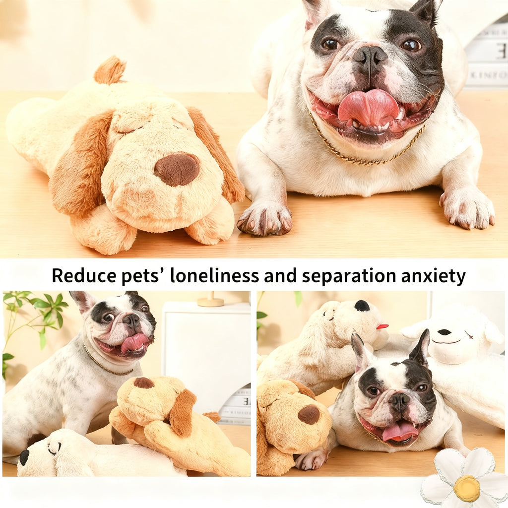 Dog Anxiety Companion Sleep Simulation Heartbeat Plush for Dogs,Claiming Plush for Aggressive Chewers,Durable Chew