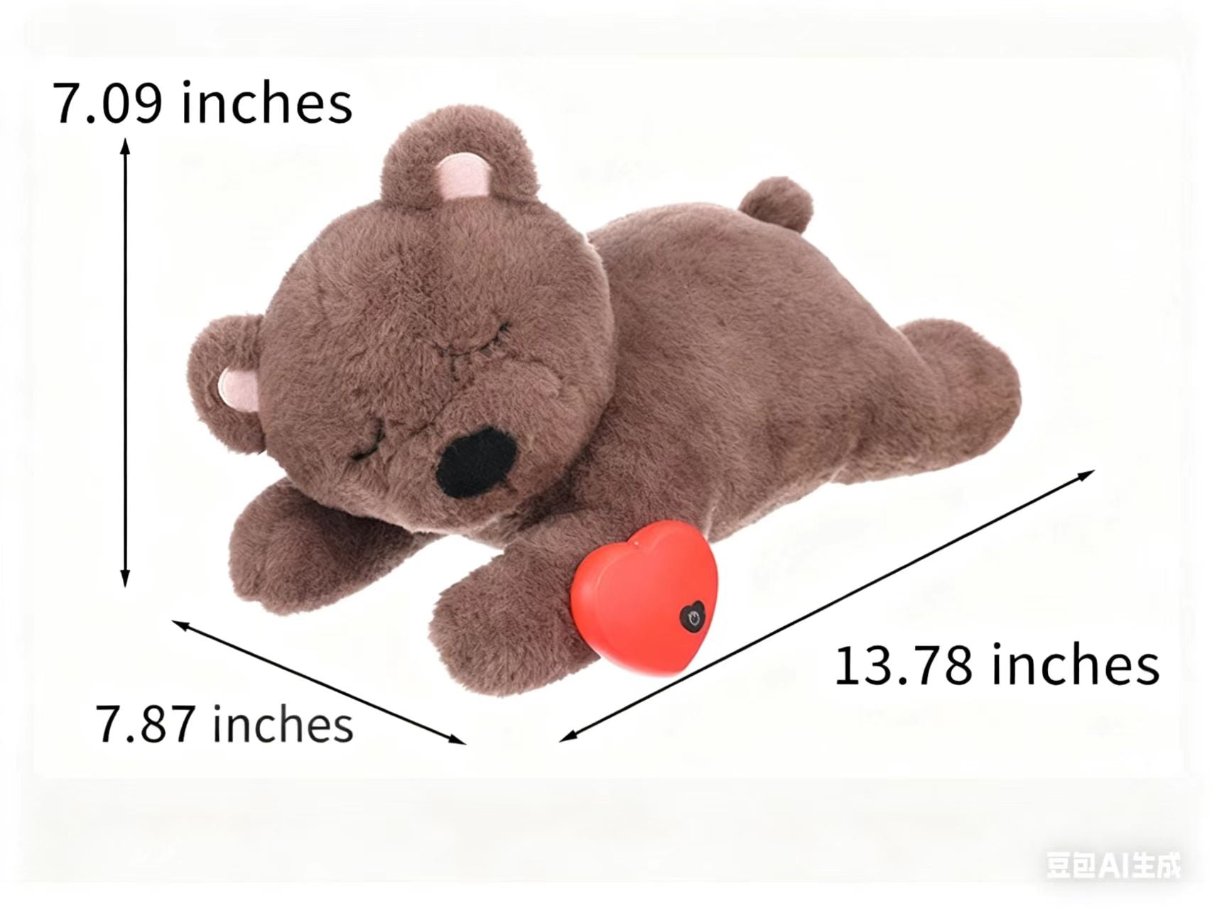 Dog Anxiety Companion Sleep Simulation Heartbeat Plush for Dogs,Claiming Plush for Aggressive Chewers,Durable Chew