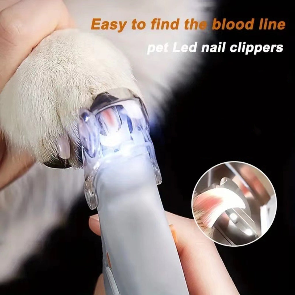 LED Light Pet Nail Clipper 5X Magnification That Doubles as a Nail Trapper, Great for Trimming Cats & Dogs Nails & Claws, Razor Sharp and Durable Blade , Quick-Clip