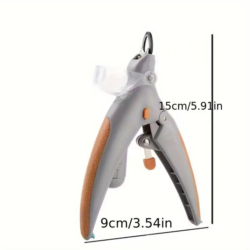 LED Light Pet Nail Clipper 5X Magnification That Doubles as a Nail Trapper, Great for Trimming Cats & Dogs Nails & Claws, Razor Sharp and Durable Blade , Quick-Clip