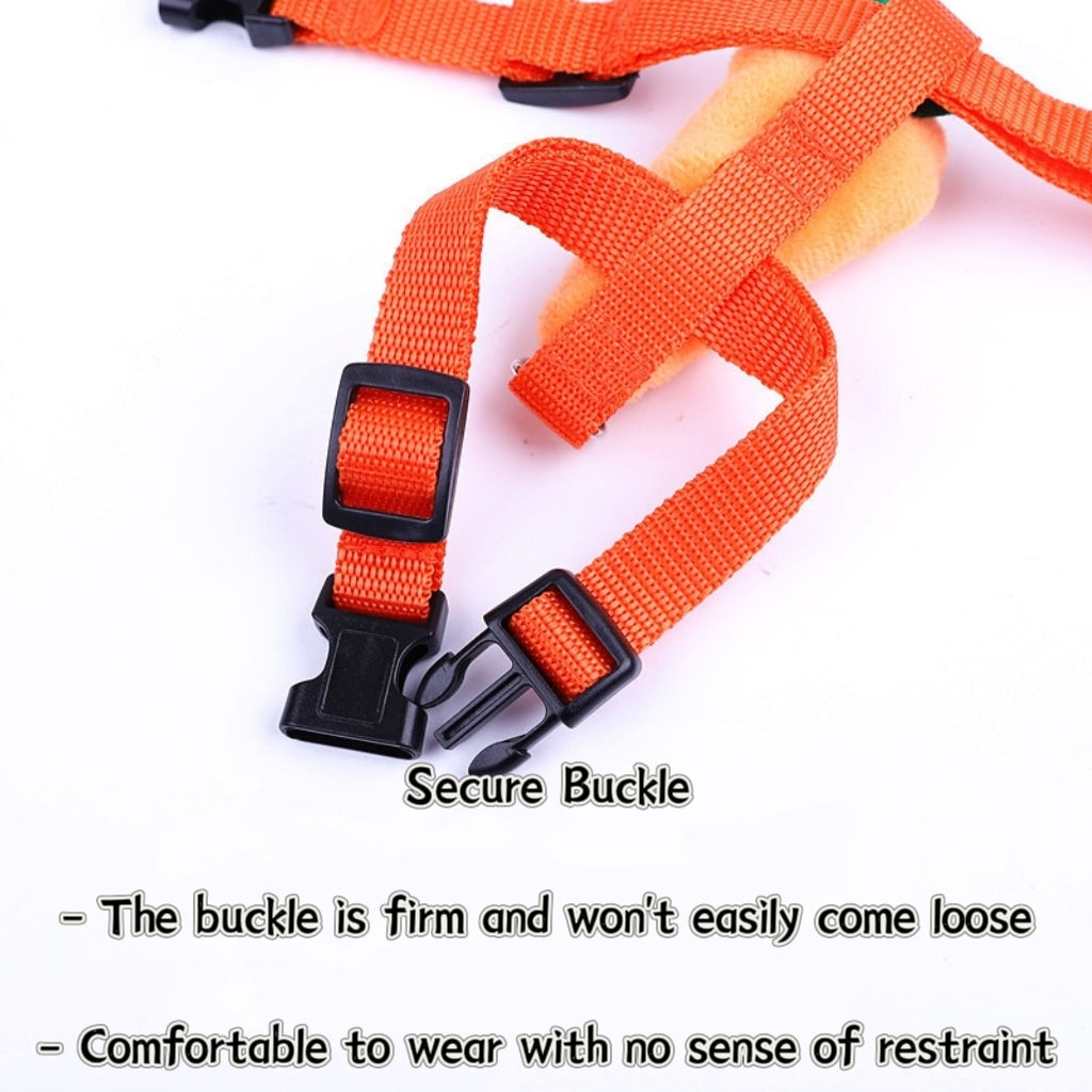 4Pack Rabbit Vest Traction Rope Small Pet Harness Adjustable Rabbit Harness and Belt, Small Pet Vest Harness Belt Trail Decorative Traction Rope Toys Suitable for Walking