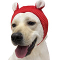 Noise Protection Dog Hat – Warm Knitted Quiet Ears Cap for Medium & Large Pets, Soft Winter Headwear for Dogs & Cats, Comfortable Anti-Noise Orange Hoodie lady baggy cardigan green candlestick easy cut wooden peanut chain jacquard design Free Standing Pu