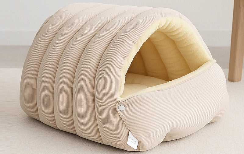Cozy Pet Bed - Removable & Washable Winter Closed-Off Soft Cotton Cozy Cave House Warm Foldable Nest for Indoor Cats & Small Dogs Comfot Plush Snuggle Hut for Pet TikTokShopBlackFriday TikTokShopCyberMonday