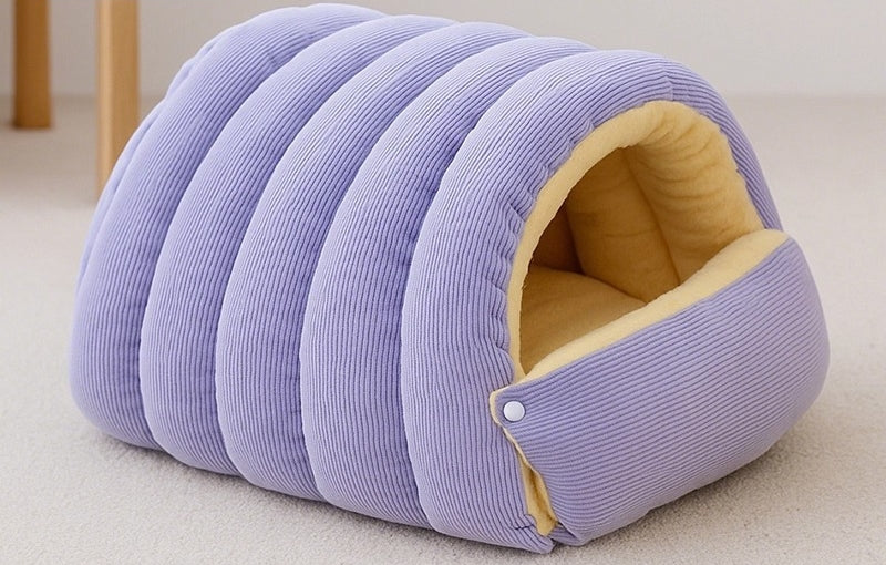 Cozy Pet Bed - Removable & Washable Winter Closed-Off Soft Cotton Cozy Cave House Warm Foldable Nest for Indoor Cats & Small Dogs Comfot Plush Snuggle Hut for Pet TikTokShopBlackFriday TikTokShopCyberMonday