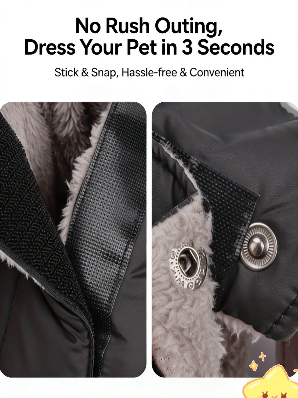 Autumn Winter New Fleece Dog Warm Clothes, Waterproof Leashable Four-Legged Pet Clothing, Portable Dog Jacket, Outdoor Reflective Anti-Cold Dog Coat