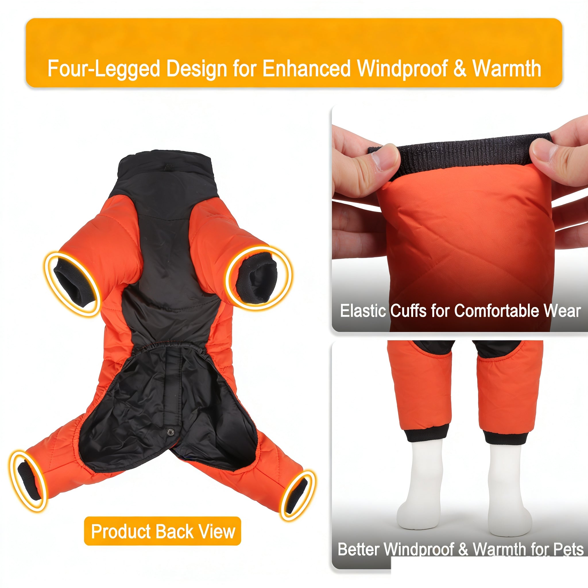 New Waterproof Coated Down Jacket Windproof Winter Outdoor Warm Dog Clothes Fashion Pet Anti-Cold Cotton Coat Thick Universal Size