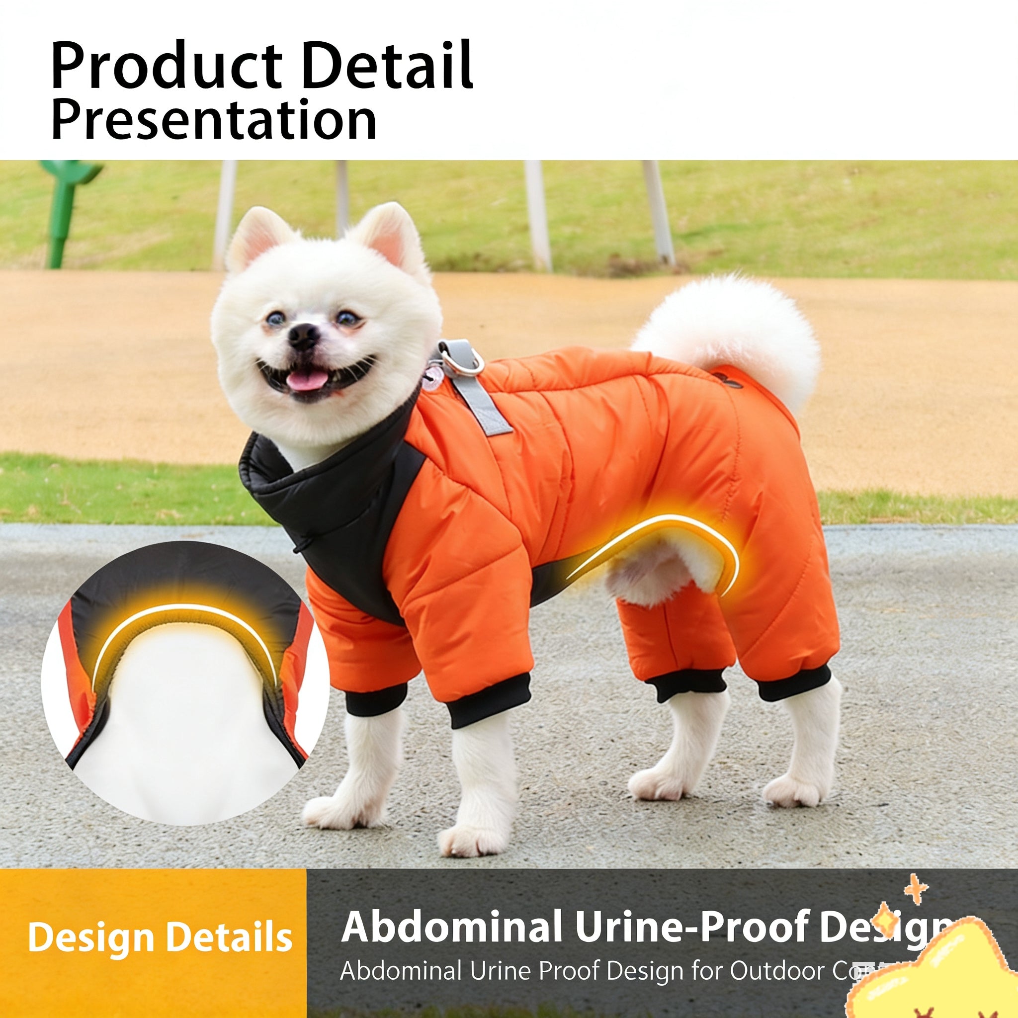 New Waterproof Coated Down Jacket Windproof Winter Outdoor Warm Dog Clothes Fashion Pet Anti-Cold Cotton Coat Thick Universal Size