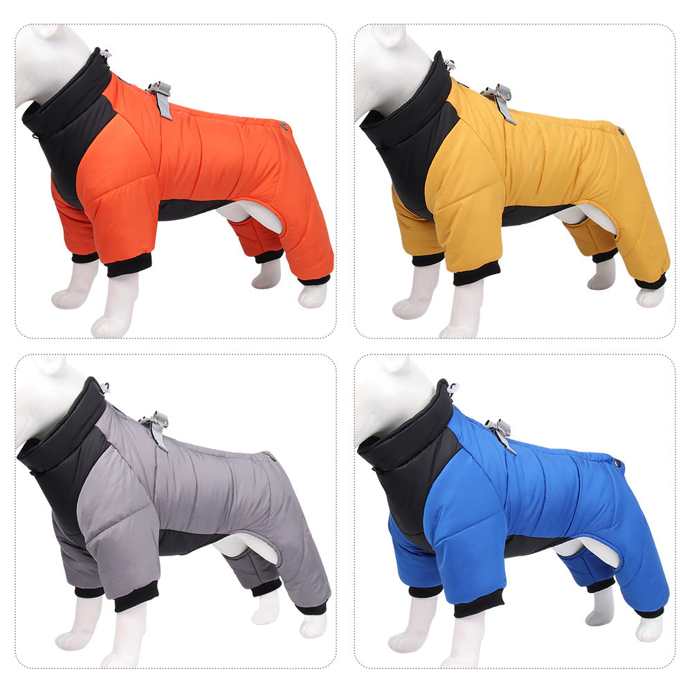 New Waterproof Coated Down Jacket Windproof Winter Outdoor Warm Dog Clothes Fashion Pet Anti-Cold Cotton Coat Thick Universal Size