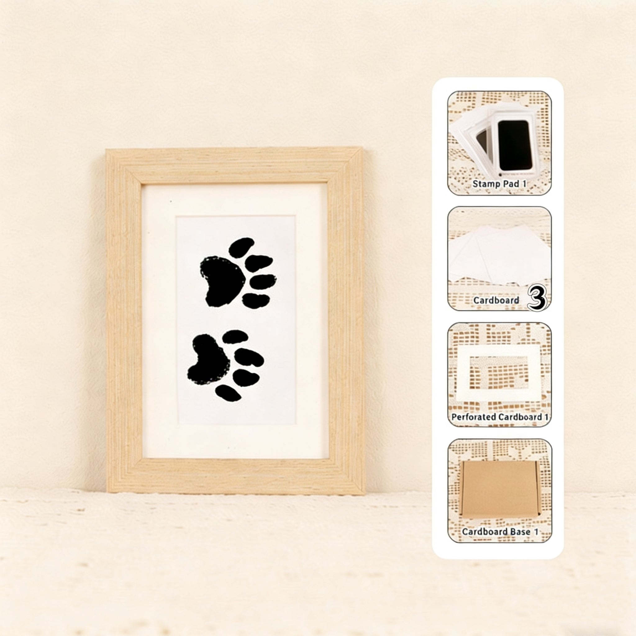 Mess-Free Paw Print Ink Pad for Dogs & Cats, Clean Touch Ink Pad, Dog Paw And Nose Print Kit, Keepsake Gift For Pet Dogs And Cats, Memorial Gift For Pets,Pet Paw Print Memory Keepsake imprint card