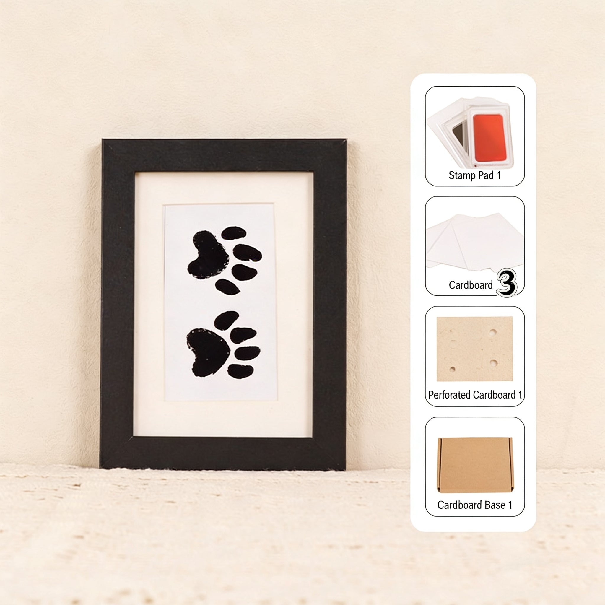 Mess-Free Paw Print Ink Pad for Dogs & Cats, Clean Touch Ink Pad, Dog Paw And Nose Print Kit, Keepsake Gift For Pet Dogs And Cats, Memorial Gift For Pets,Pet Paw Print Memory Keepsake imprint card