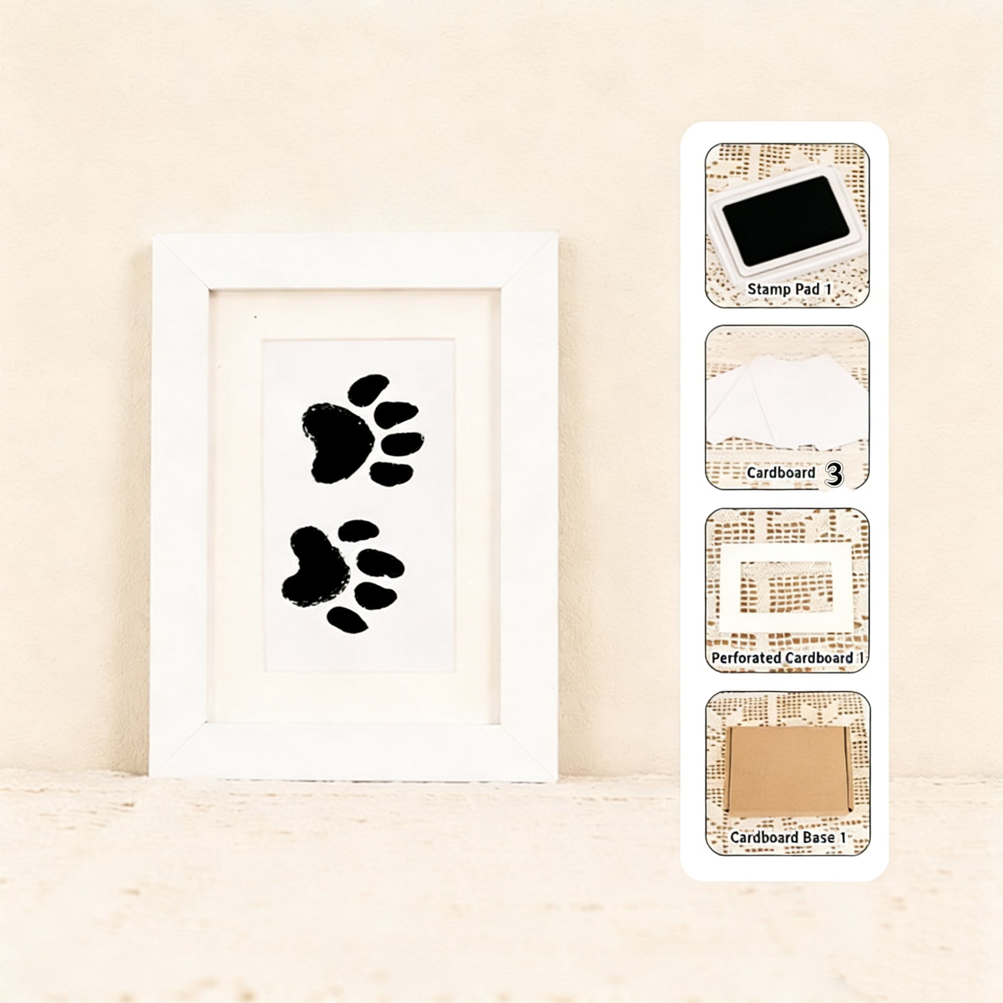 Mess-Free Paw Print Ink Pad for Dogs & Cats, Clean Touch Ink Pad, Dog Paw And Nose Print Kit, Keepsake Gift For Pet Dogs And Cats, Memorial Gift For Pets,Pet Paw Print Memory Keepsake imprint card
