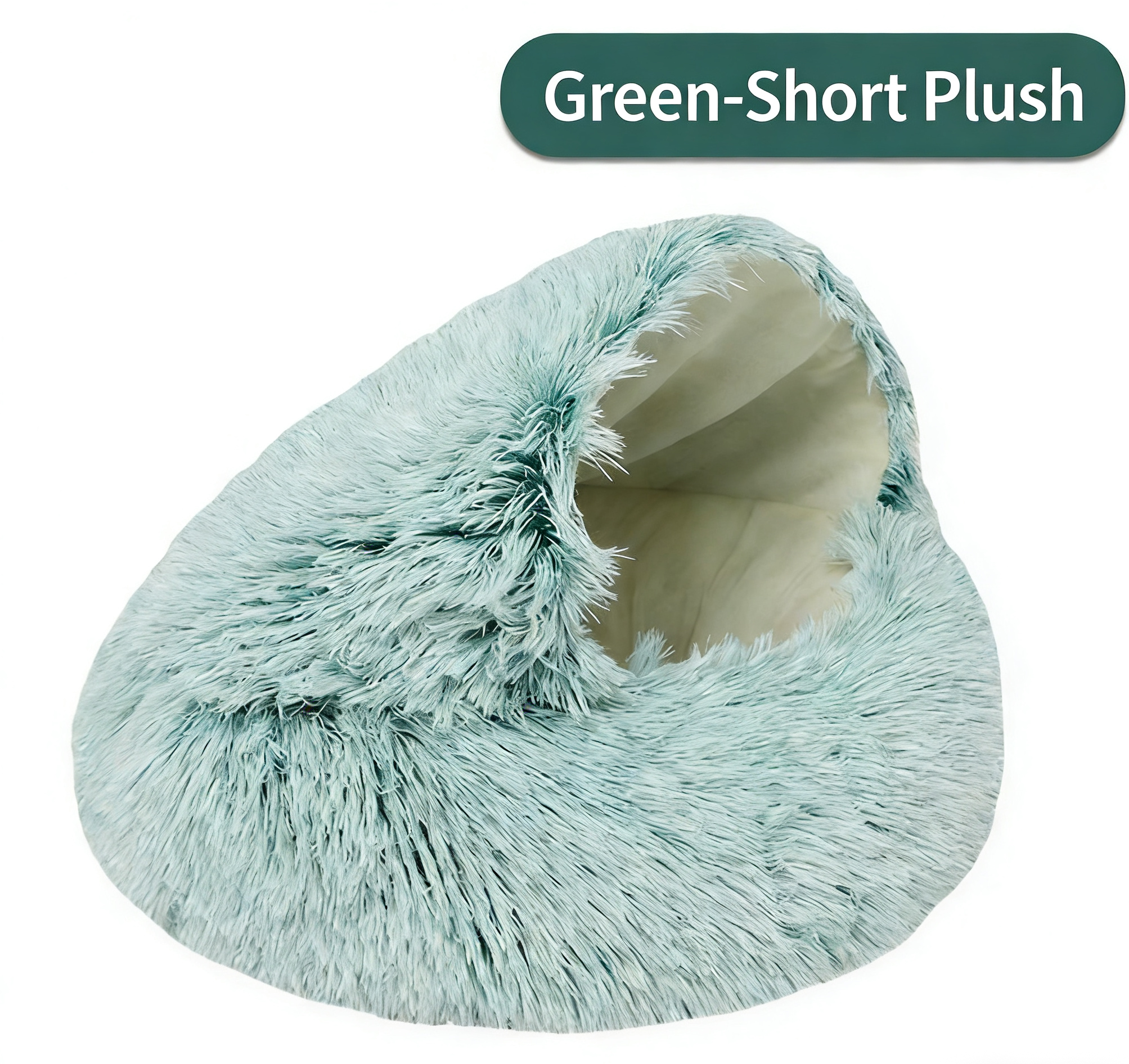 Pet Shell Nest Cat Bed Winter Warm Half-Enclosed Pet Nest Dog Bed Shaped Beds Long Plush Pet Bed, Cozy and Comfortable Pet Sleeping Mat