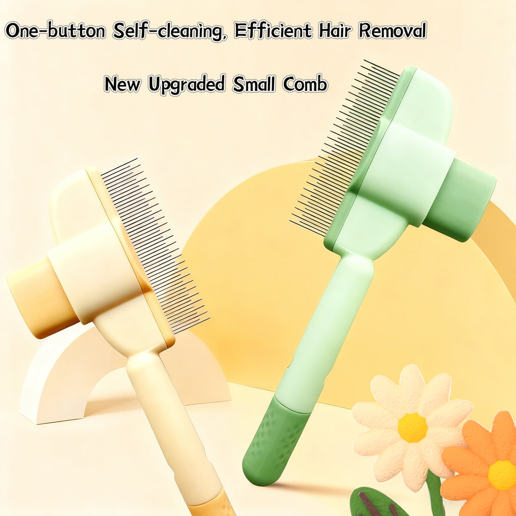 One-button Self-cleaning Comb